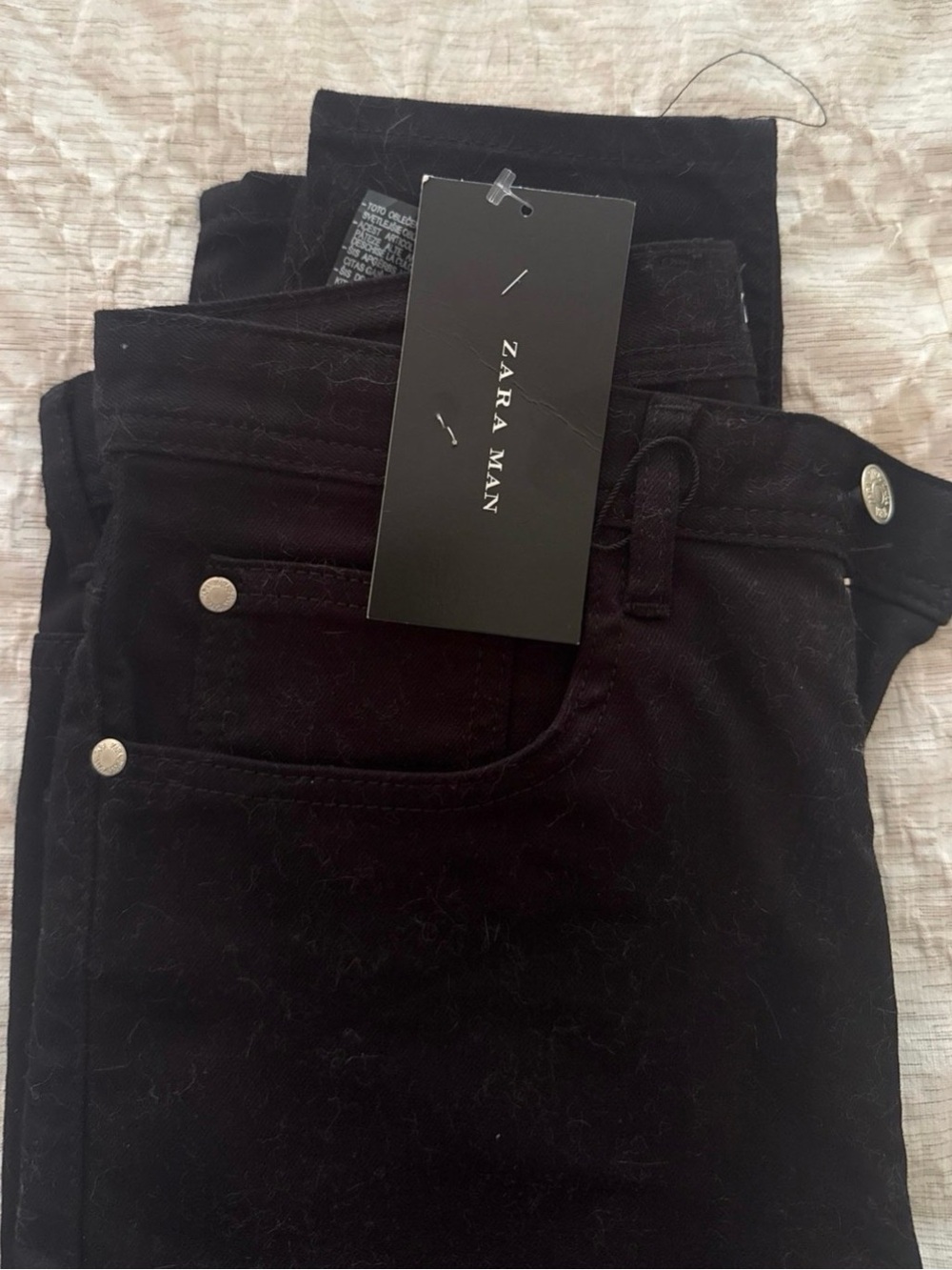 Zara Black Skinny Jeans with Silver Rivets
